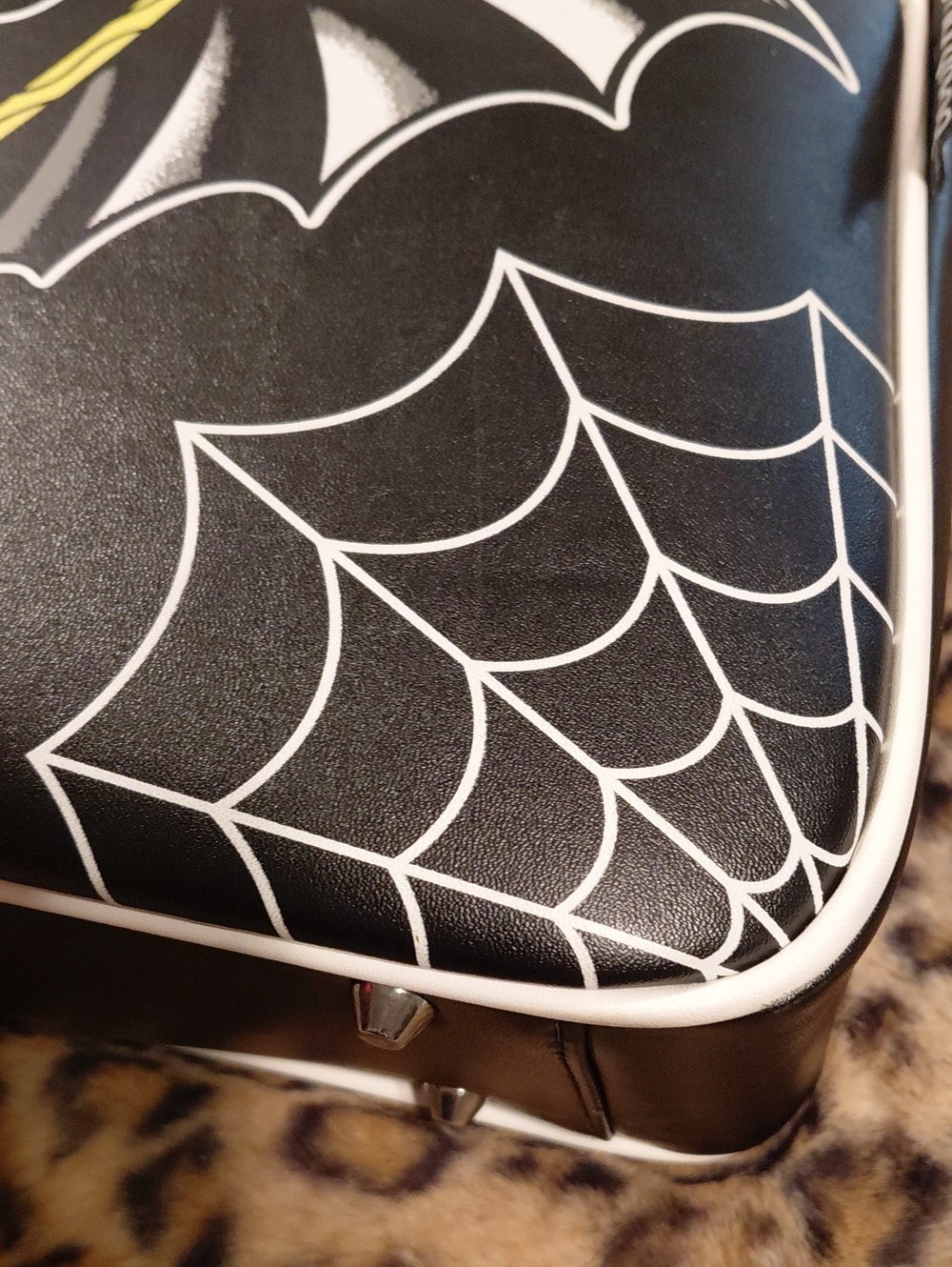 SOURPUSS LARGE Black BAT GRAPHICS ON FRONT RARE BAG - Picture 11 of 16